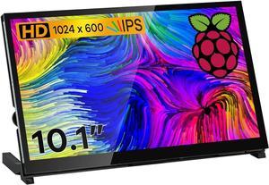 10.1" IPS LCD Capacitive Touch Screen HDMI Display Portable Monitor 1024X600 Built-in Dual Speakers for Raspberry Pi 4 3 2 Zero B+ Model B Xbox PS4 Windows 7/8/10