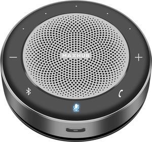Bluetooth Speakerphone,USB Conference Speaker with 6 Microphones, Enhanced 360° Voice Pickup and Noise Reduction,16 Ft Pickup Distance,Home Office,Black/Silver