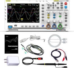 2 in 1 Digital Oscilloscope DDS Signal Generator, 100X High Voltage Probe, 2 Channels 100Mhz Bandwidth 1GSa/s Sampling Rate Built-in 1GB Storage Space