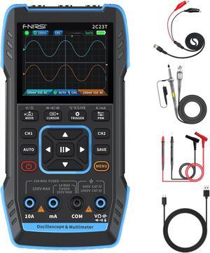 3 in 1 Handheld Oscilloscope Multimeter DDS Generator, 2 Channels, 10MHz Bandwidth, 50MSa/s Sampling Rate, 10000 Counts, Voltage, Current, Capacitor, Resistor, Diode Test