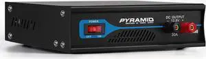 Pyle Universal Compact Bench Power Supply - 30 Amp Regulated Home Lab Benchtop AC-to-DC Converter w/ 13.8 Volt DC 115/230V AC Switchable, Screw Type Terminals, Cooling Fan