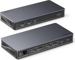 UGREEN Revodok Pro 209 USB C Docking Station, DisplayLink 9-in-1 Dual 4K@60hz Monitor Dock for MacBook & Windows with 2 DP & 2 HDMI, 10 Gbps USB C & USB-A Data Ports, 100W PD, Gigabit Ethernet