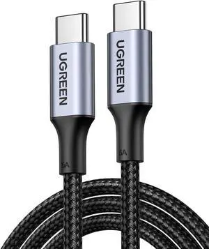 UGREEN USB C to USB C Cable 2-Pack  3.3 ft. , 100W USB C Charger Cable for iPhone 15/15 Plus/15 Pro/15 Pro Max, MacBook Pro, iPad Pro, Dell XPS, Samsung Galaxy S24/S23/S22 Ultra, Switch, Pixel,  Black