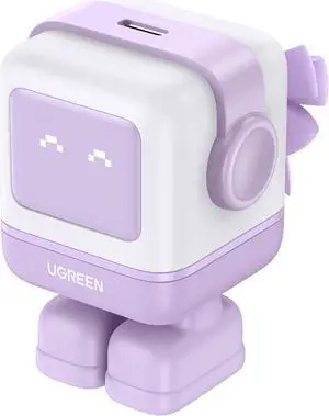 UGREEN RG 30W USB C Charger, Nexode Robot GaN Fast Charger Block, Compact Wall Charger Power Adapter for iPhone 15 Pro Max/14/13, Galaxy S23 Ultra, Pixel 7 Pro, MacBook Air, iPad Pro (Purple)