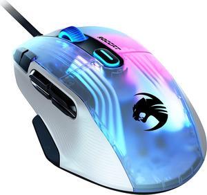 ROCCAT Kone XP PC Gaming Mouse with 3D AIMO RGB Lighting, 19K DPI Optical Sensor, 4D Krystal Scroll Wheel, Multi-Button Design, Wired Computer Mouse  White