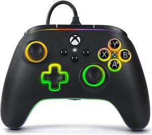 PowerA Advantage Wired Controller for Xbox Series X|S with Lumectra - Black, gamepad, wired video game controller, works with Xbox One and Windows 10/11, Officially Licensed for Xbox