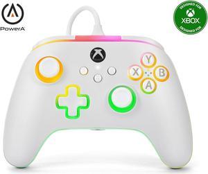 PowerA Advantage Wired Controller for Xbox Series XS with Lumectra  White gamepad wired video game controller gaming controller works with Xbox One and Windows 1011Officially Licensed for Xbox