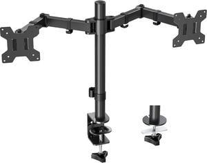 Dual Monitor Mount Fits 13-32 Inch/17.6lbs LCD Screen, Computer Monitor Desk Mount, Articulating Monitor Arm, Height Adjustable Monitor Stand for 2 Monitors, VESA Mount 75x75/100x100mm