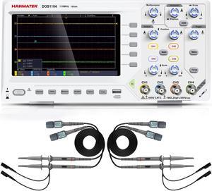 Digital Oscilloscope with 4 Channels and Screen 7 inch / 18 cm, TFT-LCD Display, Portable Professional Oscilloscope Kit with 1GS/s Sampling Rate