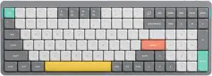 NUPHY Air96 V2 Wireless Mechanical Keyboard,100 Keys RGB Backlit Keyboard,Supports Bluetooth 5.1,2.4G and Wired Connection,for PC/Laptop/Windows/Mac - Grey Gateron Wisteria Switch