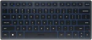 Cherry KW 7100 Mini Multi Device Compact Wireless Keyboard with Bluetooth. (Blue Slate)