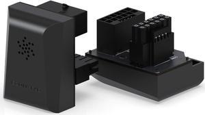EZDIY-FAB PCIe 5.0 12VHPWR GPU Power Bridge, 12+4 Pin Angle Connector Power Adapter, for RTX40' Series GPUs, Compatible with RTX4090, 4080, 4070ti - Black 180° STD