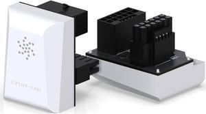 EZDIY-FAB PCIe 5.0 12VHPWR GPU Power Bridge, 12+4 Pin Angle Connector Power Adapter, for RTX40' Series GPUs, Compatible with RTX4090, 4080, 4070ti - White 180° STD