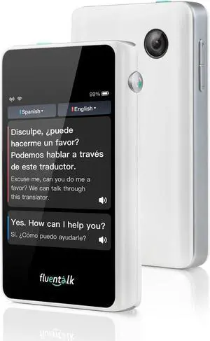 by Timekettle, T1 Mini Translator Device No WiFi Needed, Built in 1-Year Global Mobile Data, Supports 36 Languages and Photo Translation, Instant Language Translator for Travelling White