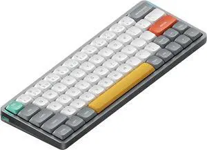NuPhy Air60 V2 Portable Wireless Keyboard 60% Low Profile Mechanical Keyboard Support QMK/VIA Compatible with Windows/mac OS/Linux Supports Bluetooth 5.1/2.4GHz/USB-C - Grey - Gateron Orange Switch