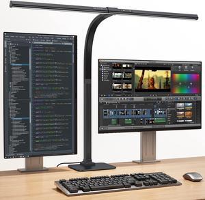 Desk Lamp, 24W Brightest LED Desk Lamp For Home Office, 31.5" Wide Dimmable Architect Task Lamp With Base,Eye Protection Modern Tall Desk Light For Workbench Office Lighting Computer Working
