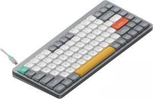 NUPHY Air75 V2 Portable 75% Mechanical Keyboard,Wireless Keyboard,Supports Bluetooth/2.4G/USB-C RGB Bluetooth Keyboards,Compatible with Windows/Mac OS/Linux Systems- Grey - Gateron Aloe Switch