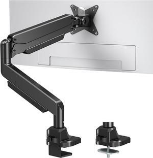 Single Monitor Mount fits 17''-43'' Ultrawide Screen, Holds 6.6-33lbs, Computer Monitor Arm Desk Mount, Heavy Duty Gas Spring Monitor Stand for Flat/Curved Screen, with C-clamp/Grommet Base