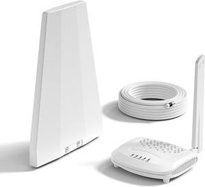 Cell Phone Booster for Home, Up to 2000 sq ft, Cell Phone Signal Booster Supports All U.S.Carriers Verizon AT&T T-Mobile, Boosts 4G LTE 5G on Band 2/25/12/17/13/5, FCC Approved Cell