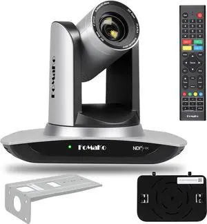 FoMaKo NDI Camera AI Auto Tracking HDMI PTZ Camera 20x Optical Zoom IP USB3.0 HDMI PTZ Camera for Church Services Worship Education, PoE 1080P60