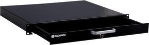 1U Rack Mount Drawer for 19 Inch AV/Network/DJ Equipment Racks or Cabinets with Lock and Key