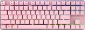 Cherry MX 8.2 TKL Wireless Gaming Keyboard. Compact TenKeyLess. Mechanical 87 Keys RGB Backlit Keys ABS Keycaps. MX Brown Switch. Aluminum Carrying Case Included - Pink