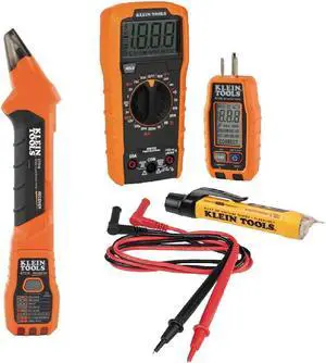 Klein Tools 80101 Home Tester Kit, GFCI Outlet and Receptacle Testers, Multimeter, NCVT, Circuit Breaker Finder, Leads, 6-Piece