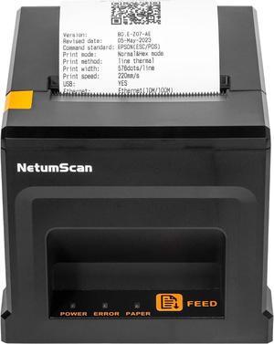 POS Receipt Printer, 80mm USB Thermal Receipt Printer with Auto Cutter Cash Drawer, 300mm/s, USB Interface, Support Windows/Mac/Linux, Restaurant Kitchen Printer for ESC/POS
