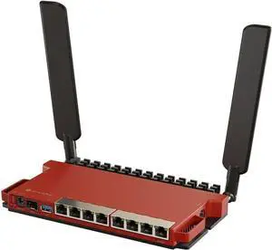 MikroTik L009UiGS-2HaxD with Dual core 800MHz CPU, 512MB RAM, 8 x, W128339232 (800MHz CPU, 512MB RAM, 8 x Gbit LAN, 1 x 2.5 Gbit SFP Port, 2.4 GHz 802.11b/g/n/ax Dual-Chain Wireless,)