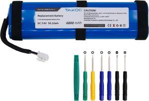 6800mAh Replacement Battery for JBL Xtreme 2, JBLXTREME2BLKAM,JBLXTREME2BLUAM, fits Part no SUN-INTE-103, 2INR19/66-2