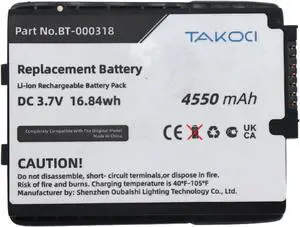 Replacement Battery fit for Zebra TC70 TC75 Barcode Scanner, Part No BT-000318 82-171249-01 82-171249-02 BTRY-TC7X-46MA2 4550mAh