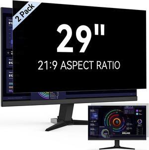 [2-Pack] 29 Inch Computer Privacy Screen Filter for 21:9 Widescreen Monitor, Removable Eye Protection Anti Glare Blue Light Filter Privacy Shield, Anti Spy Screen Protector Film 29 In