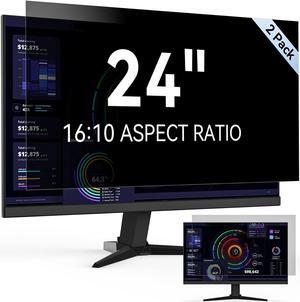 [2-Pack] 24 Inch Computer Privacy Screen Filter for 16:10 Widescreen Monitor, Removable Eye Protection Anti Glare Blue Light Filter Privacy Shield, Anti Spy Screen Protector Film 24 In