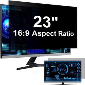 [2-Pack] 23 Inch Computer Privacy Screen Filter for 16:9 Widescreen Monitor, Removable Eye Protection Anti Glare Blue Light Filter Privacy Shield, Anti Scratch Anti Spy Screen Protector Film 23 In