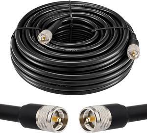 CB Coax Cable 12FT, KMR 400 UHF Coaxial Cable PL-259 UHF Male Coax Cable Low Loss 50 ohm CB Cable for Ham Radio CB,Amateur,Ham Radio,Two-Way Radio,SWR Meter