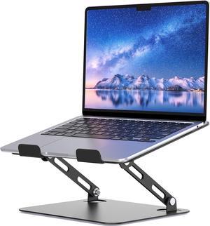 Laptop Stand for Desk, Portable Adjustable Laptop Riser, Ergonomic Design Computer Holder, Metal Laptop Mount Elevator Compatible with 10 to 15.6 Inches PC Computer, Black