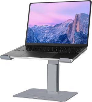 Adjustable Laptop Stand for Desk  Adjustable Height Adjustable Angle Laptop Computer Stand for Desk - Aluminium Metal Laptop Riser - 11 to 17 inch Mac MacBook Pro Air Dell HP - Space Gray