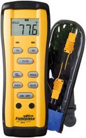 Fieldpiece ST4 Dual Temperature Meter, -58 to 2000F(-50 to 1300C)