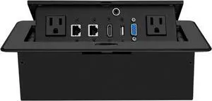 Table Pop up Power Date Center Connection Box with Outlet Network HDMI for Conference desk