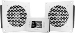AC Infinity AIRPLATE T8 White, Quiet Cooling Dual-Fan System 6" with Thermostat Control, for Home Theater AV Cabinets