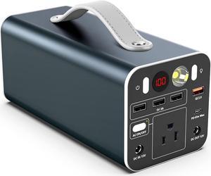155Wh Portable Power Station, 42000mAh Laptop Power Bank with 150W AC Outlet, Dual Way 65W PD/USB-C Port, Laptop Charger Battery Backup Power Supply for Outdoor Camping Home Emergency Outage