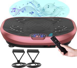 Vibration Plate Exercise Machine Whole Body Workout Power Vibrate Fitness Platform Vibrating Machine Exercise Board for Weight Loss Shaping Toning Wellness Home Gyms Workout Pink