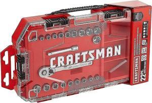 CRAFTSMAN Socket Set, Universal, 1/4-Inch Drive, 22-Piece