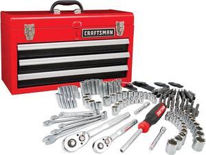Craftsman Mechanics Tool Set 1/4 in and 3/8 in Drive, Ratchets, Sockets, Wrenches, Hex Keys, and Drive Tools, 224 Piece