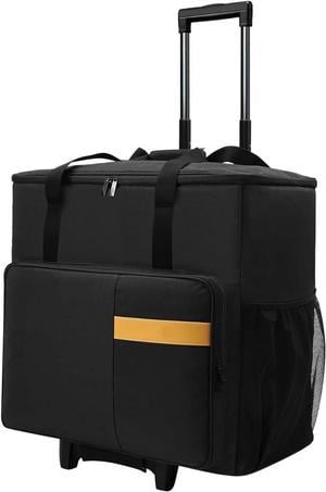 Desktop Computer Carrying Case, Computer Tower Travel Case with wheels and Drawbar, Suitcase for Pc and Monitors (27in)