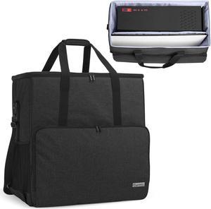 Desktop Computer Tower and Monitor Carrying Case,Travel Tote Bag for PC Chassis, Monitor, Keyboard, Cable and Mouse, Earphone, Bag Only, Black