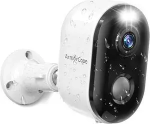 Security Cameras Wireless Outdoor, Battery Powered 1080P Color Night Vision, AI Motion Detection Spotlight Siren Alarm, Weatherproof, 2-Way Talk, SD/Cloud Storage, WiFi Cameras for Home Security