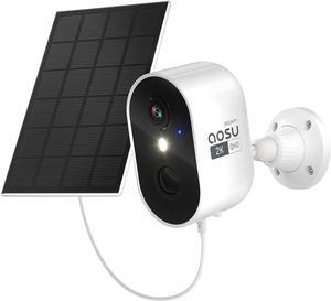 2K Solar Security Cameras Wireless Outdoor, Solar Outside Camera for Home Security, WiFi Camera with Color Night Vision, PIR Human Detection, 2-Way Talk, IP66 Waterproof, HomeBase not Compatible
