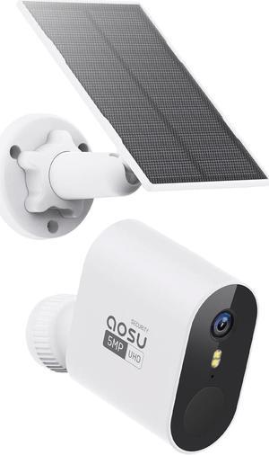 Add-on Cam, 3K/5MP Solar Security Camera Wireless Outdoor, Requires SolarCam/WirelessCam System's Homebase (NOT Doorbell Homebase)