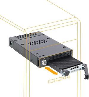 ICY DOCK M.2 PCIe 3.0/4.0 NVMe SSD Removable Mobile Rack Enclosure for External 3.5 Drive Bay | ToughArmor MB833M2K-B